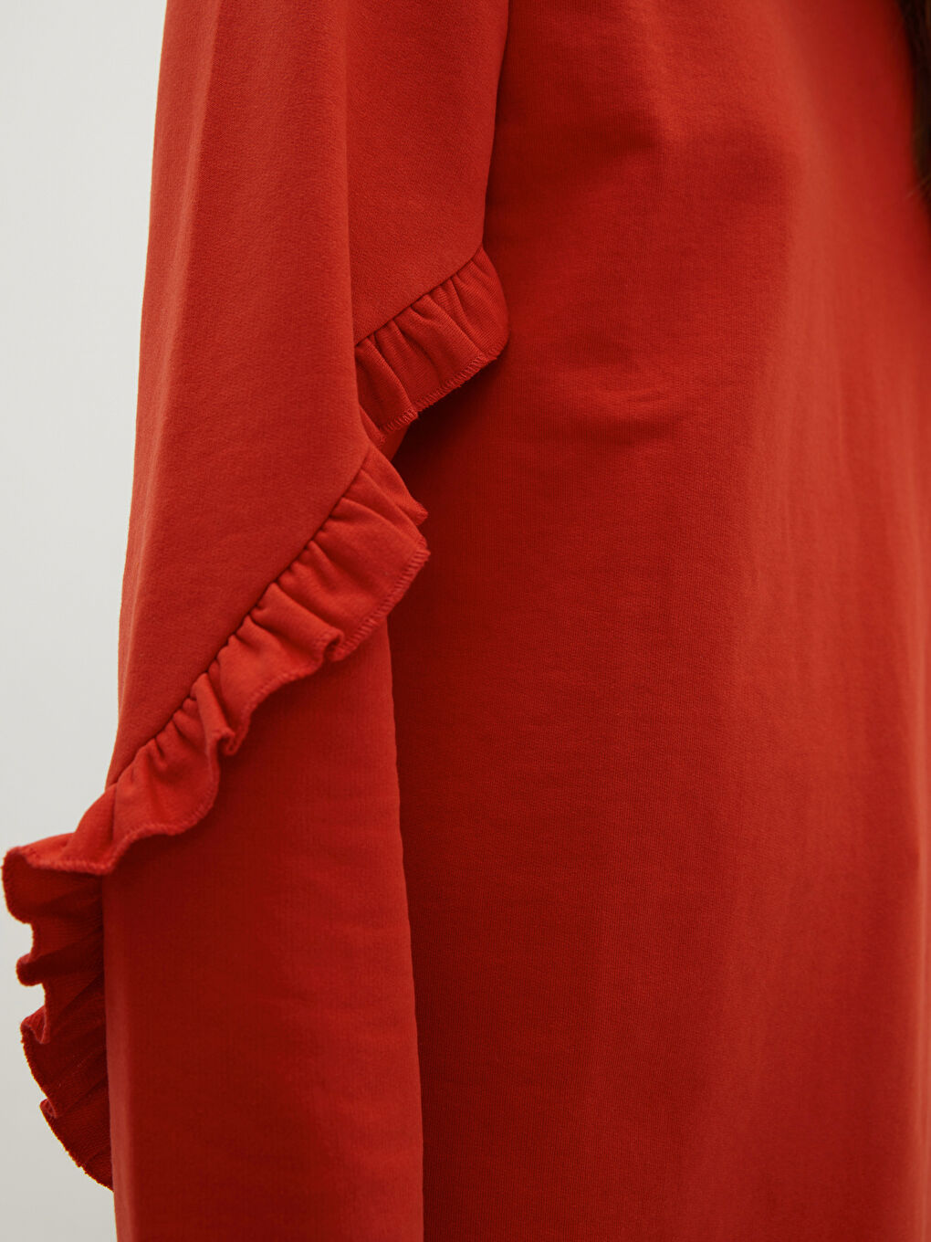 Crew Neck Plain Long Sleeve Women's Sweatshirt Tunic-3