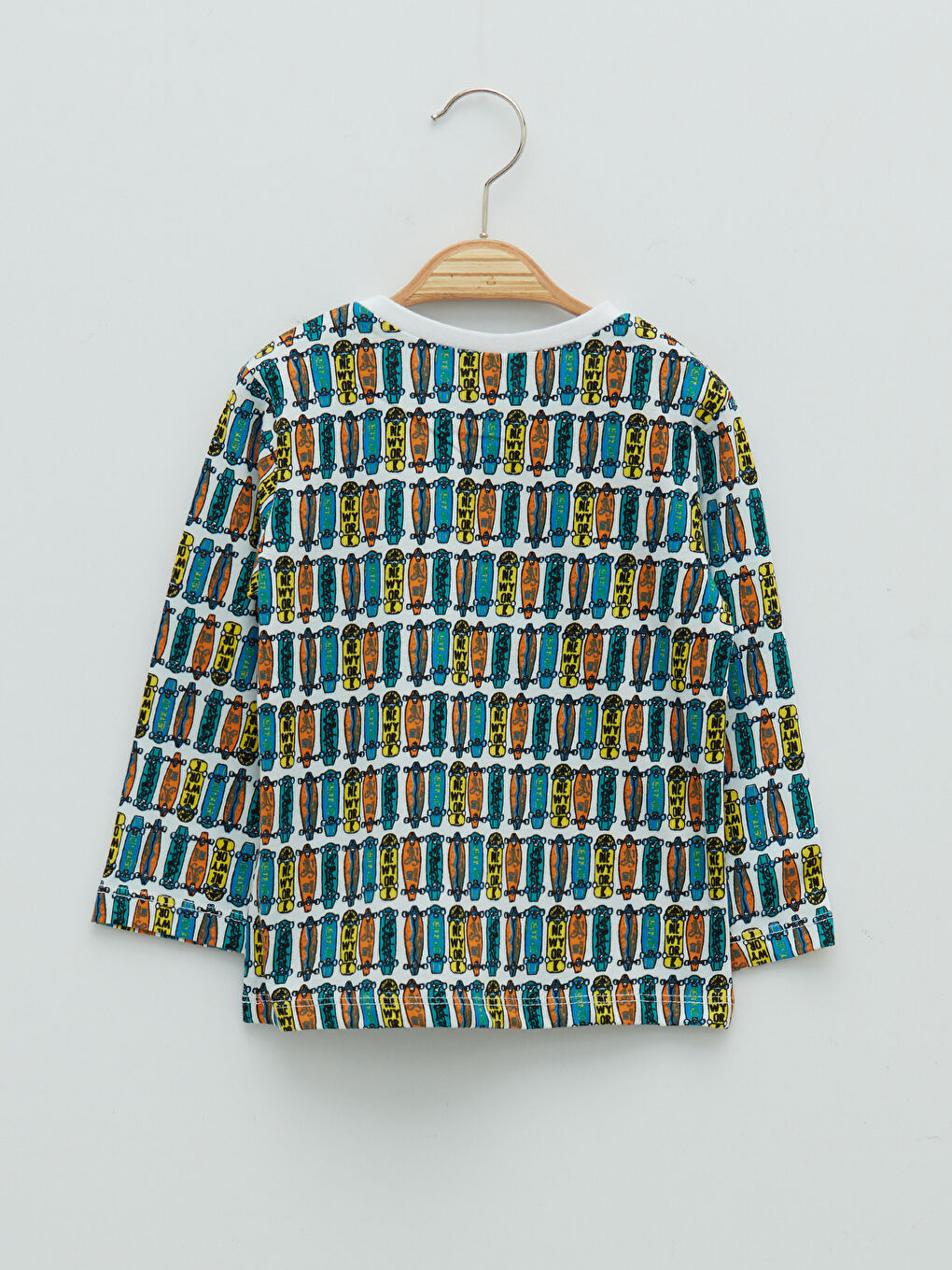 Crew Neck Long Sleeve Printed Cotton Baby Boy Pajama Set-3