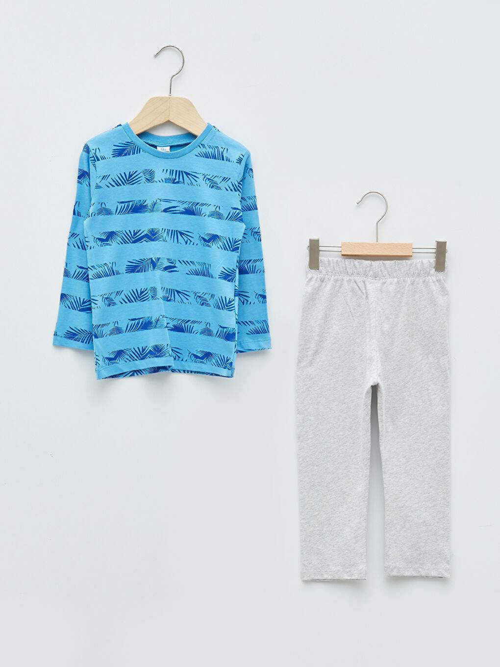 Ensemble de pyjama bébé garçon en coton imprimé à manches longues et col rond