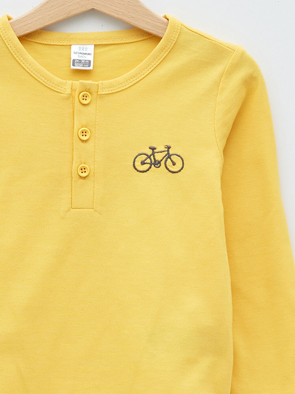 Crew Neck Long Sleeve Embroidery Detailed Cotton Baby Boy T-Shirt-2