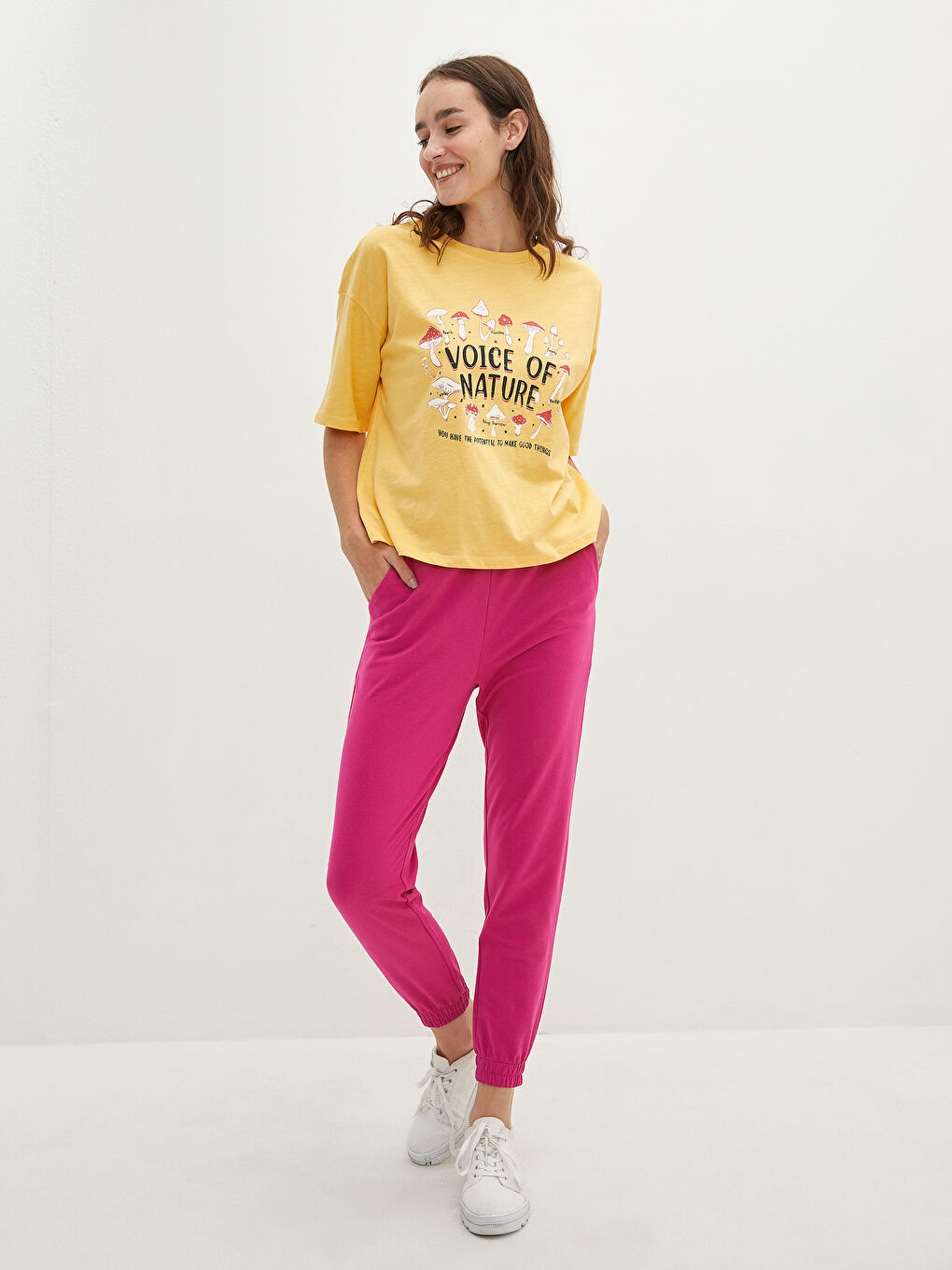 Elastic Waist Regular Pocket Detailed Women's Sweatpants