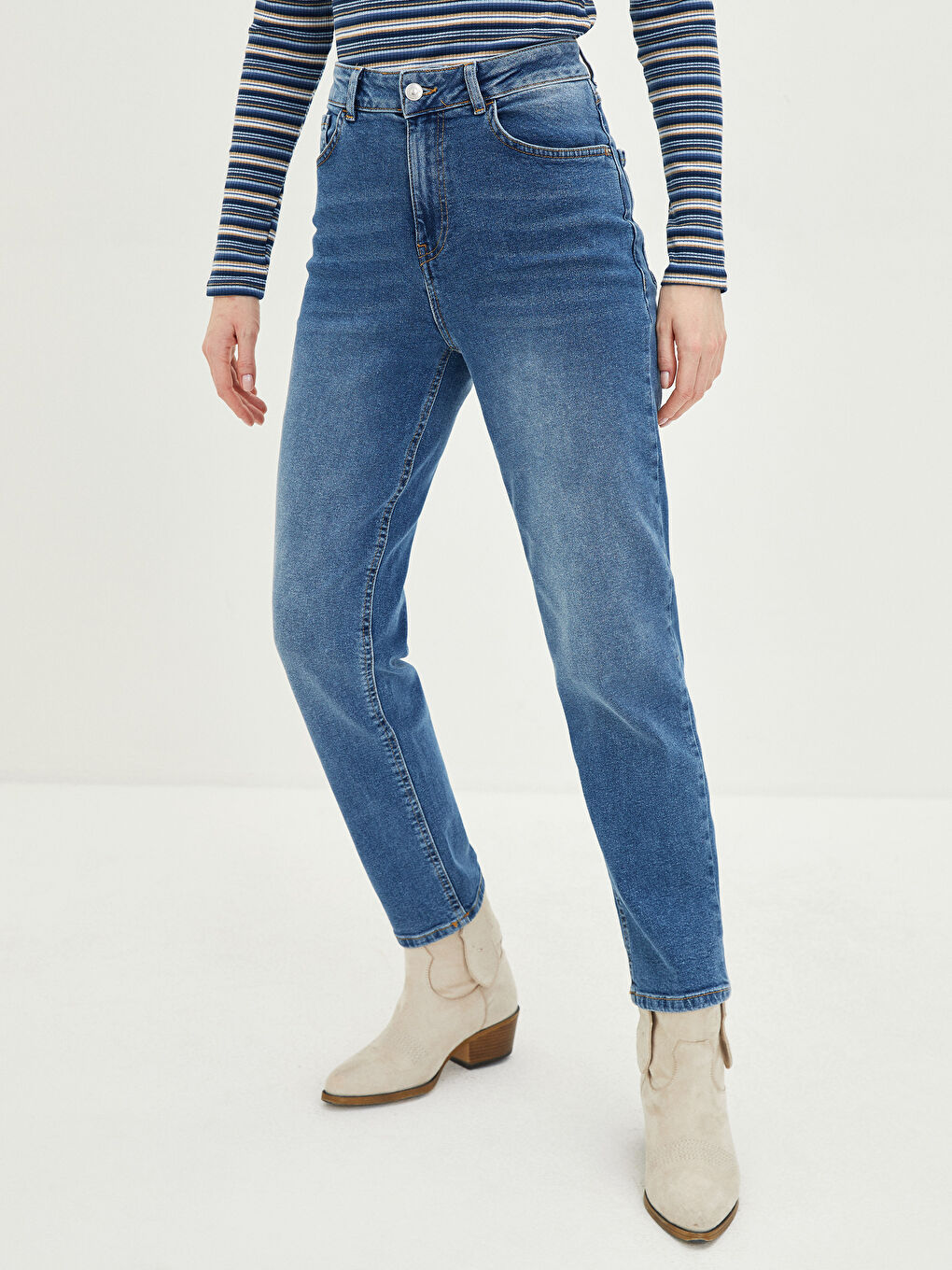 LCWAIKIKI Classic Hoch taillierte Schlanke Passform Damen Jeans -W1I335Z8-H45