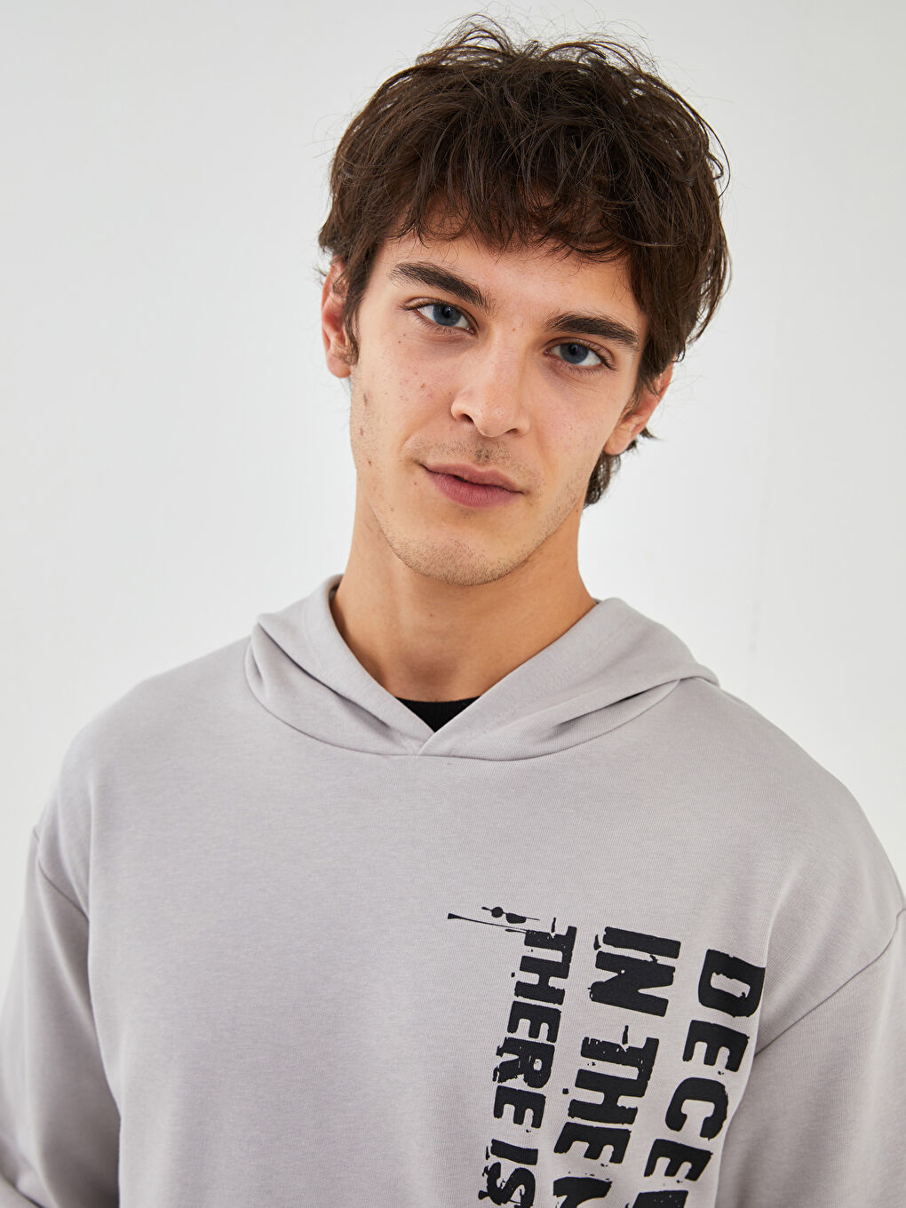 Oversize Long Sleeve Printed Men's Hoodie-2