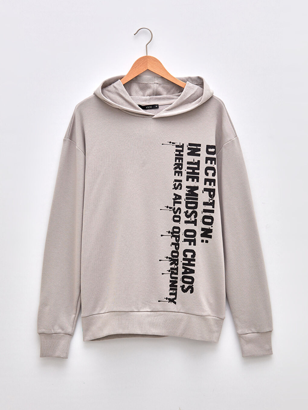 Oversize Long Sleeve Printed Men's Hoodie-4