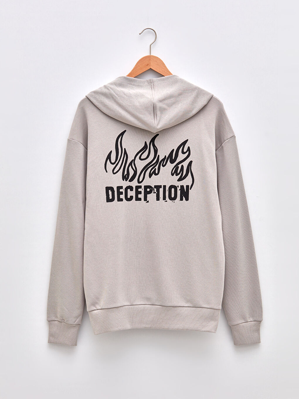 Oversize Long Sleeve Printed Men's Hoodie-5