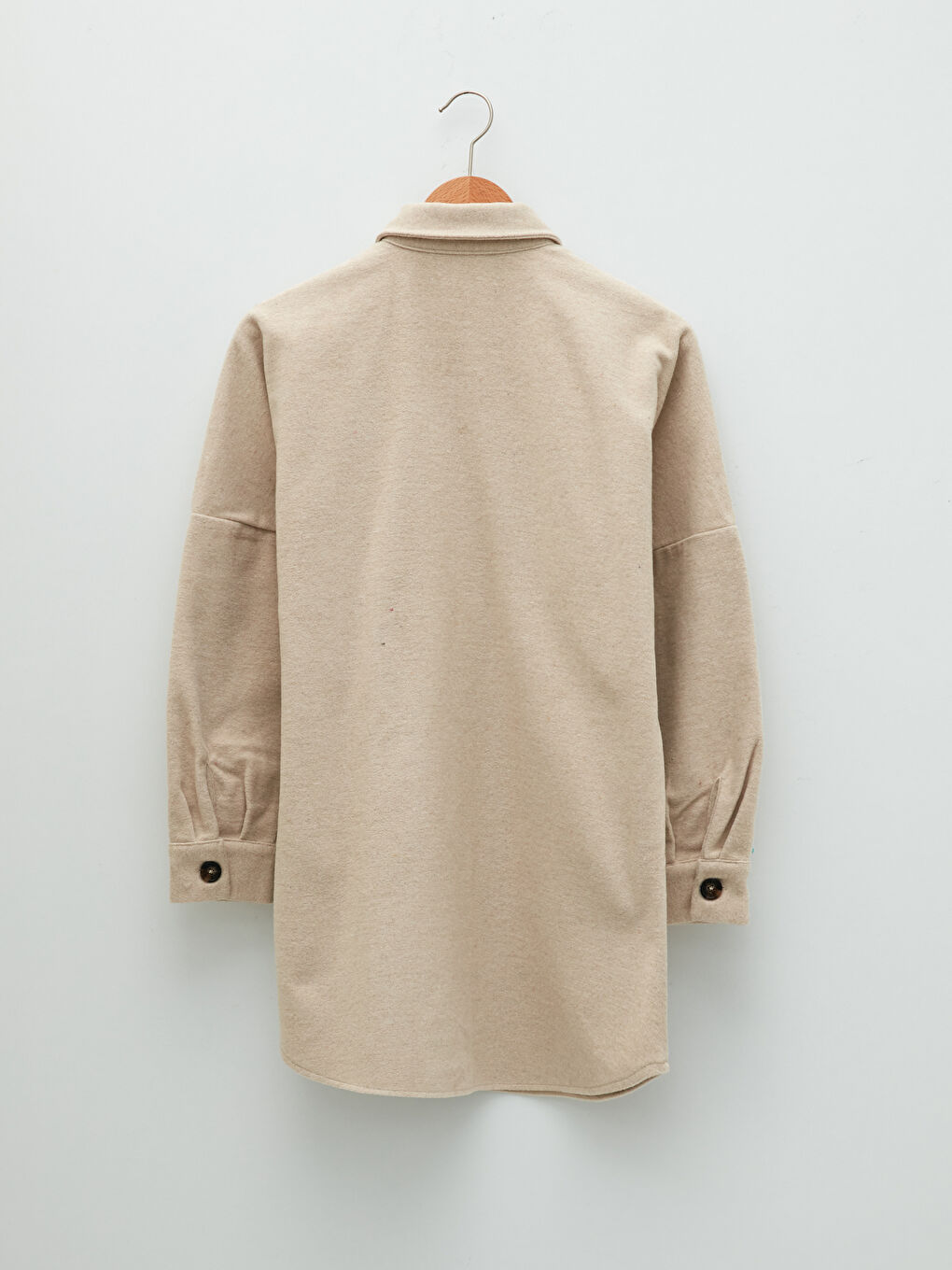 Schlichte Langarm Oversize Damen Hemd-Tunika-6