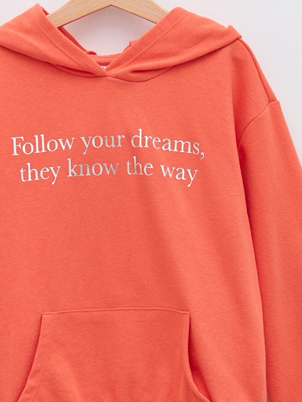 Kapüşonlu Baskılı Uzun Kollu Kız Çocuk Sweatshirt-2