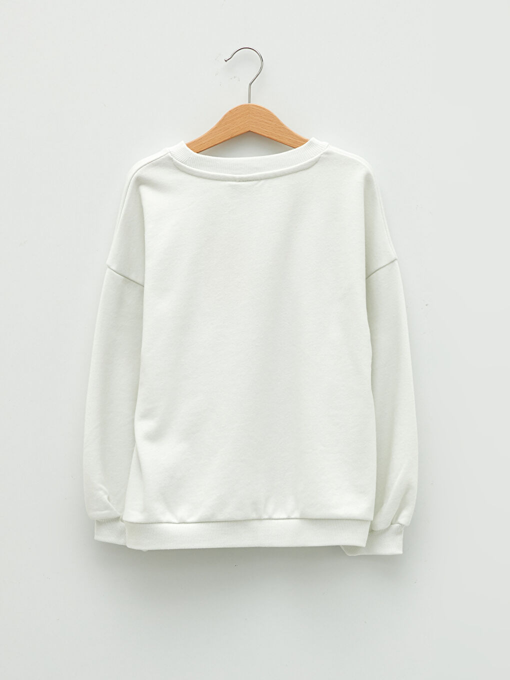 Crew Neck Letter Printed Long Sleeve Girl's Sweatshirt-1