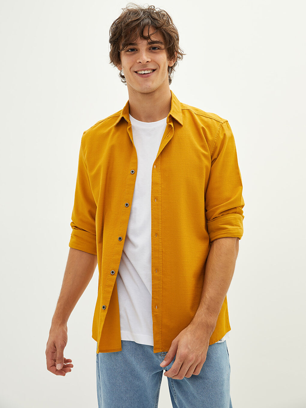 Regular Fit Long Sleeve Men's Shirt