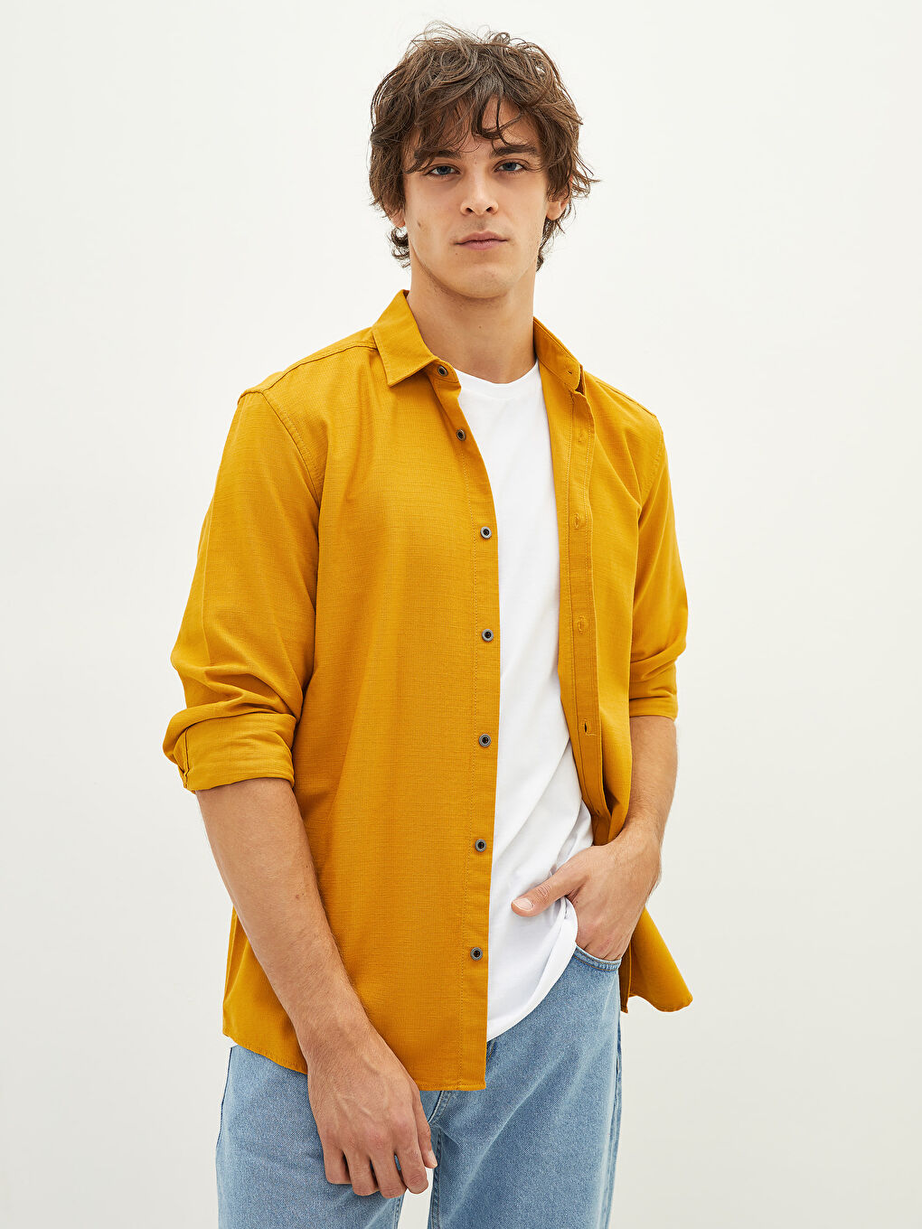 Regular Fit Long Sleeve Men's Shirt-1