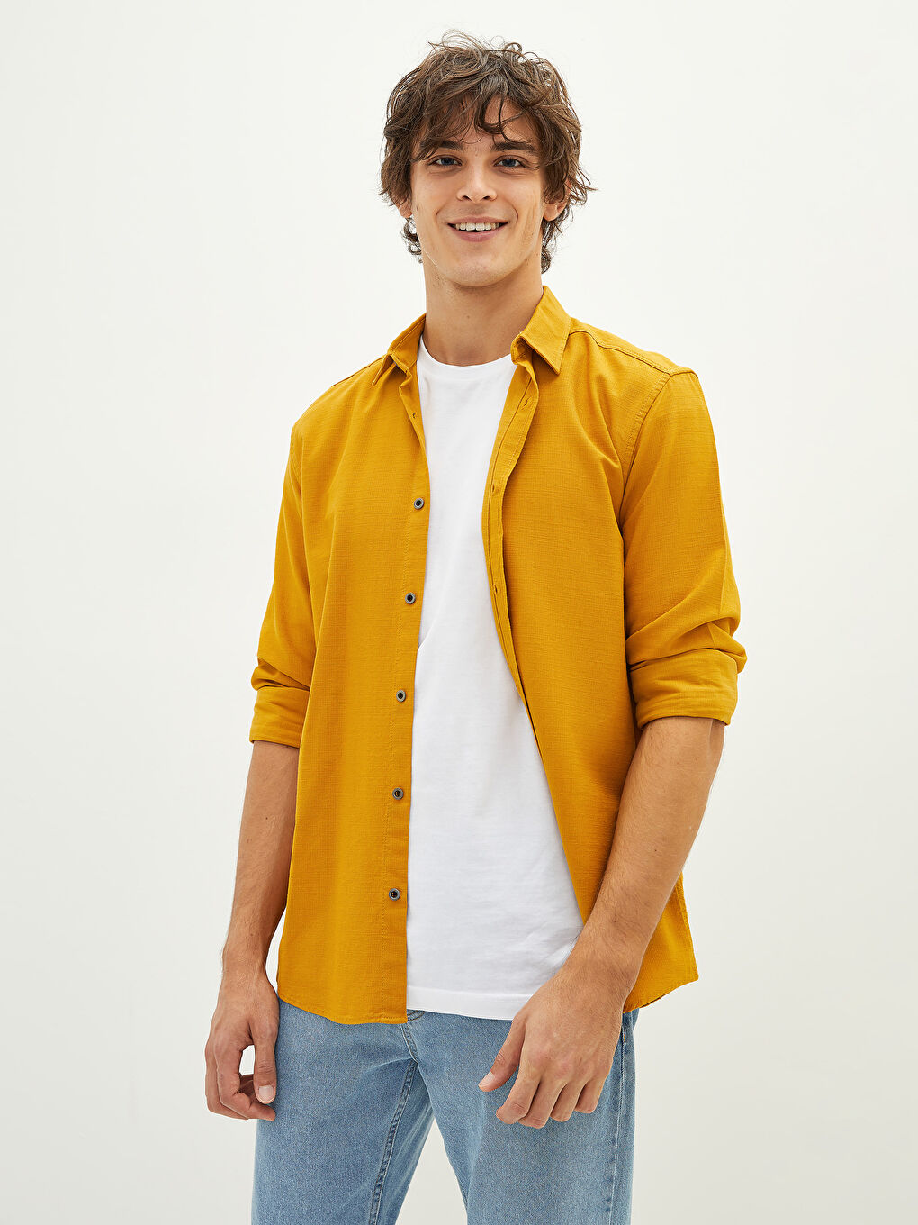 Regular Fit Long Sleeve Men's Shirt-2