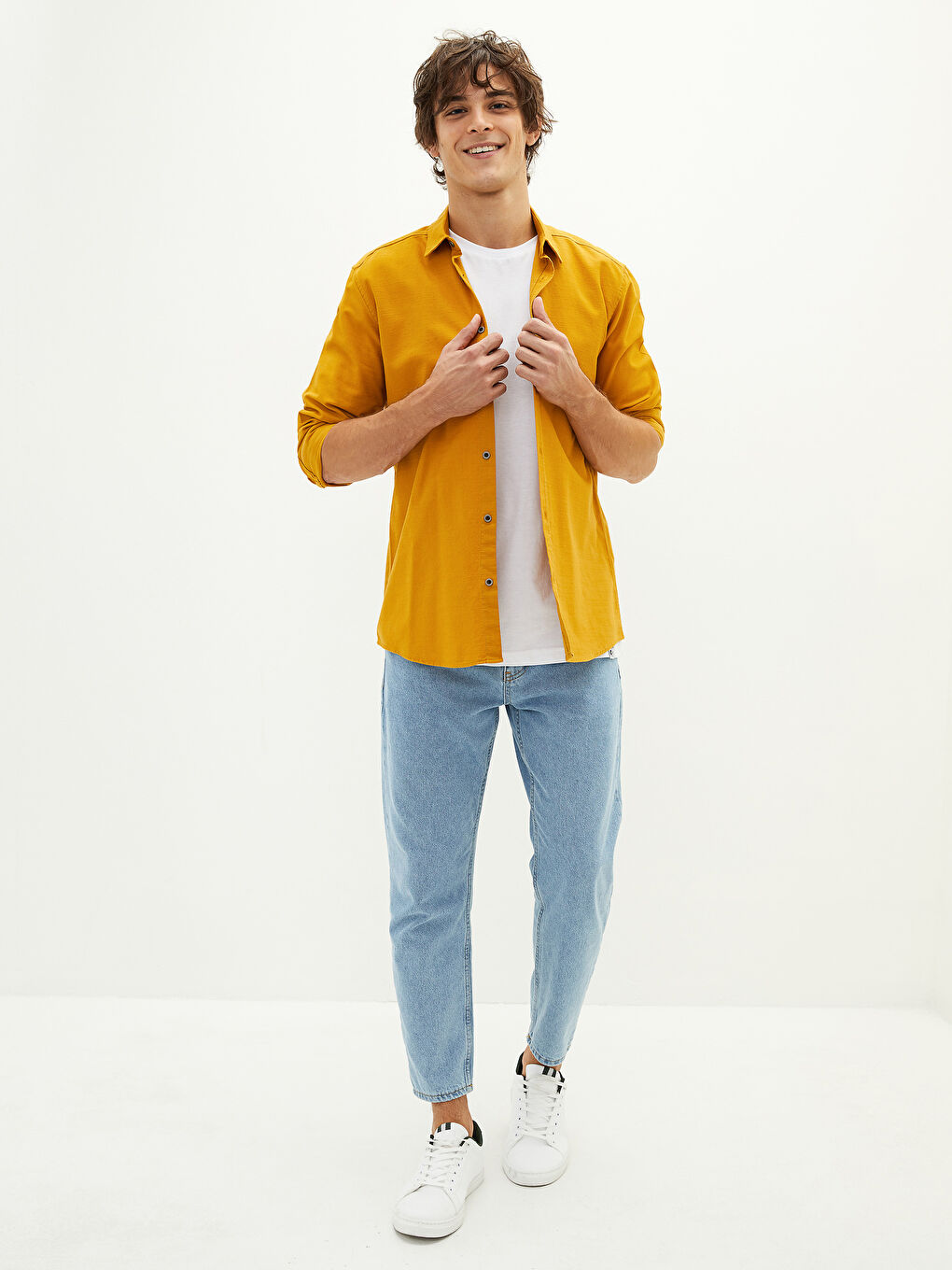 Regular Fit Long Sleeve Men's Shirt-4