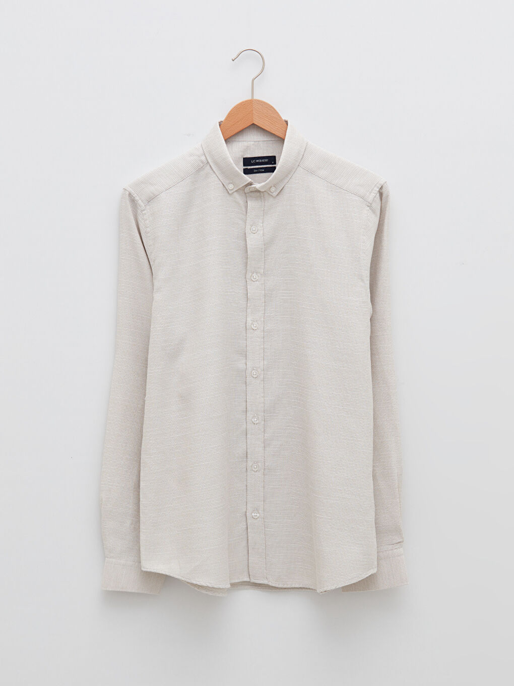 Slim Fit Long Sleeve Men's Shirt-5