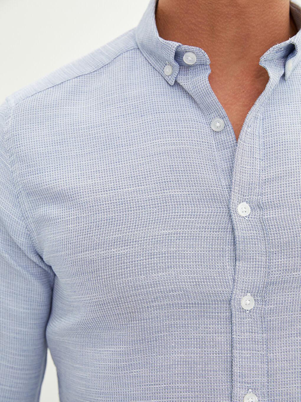 Slim Fit Long Sleeve Men's Shirt-2