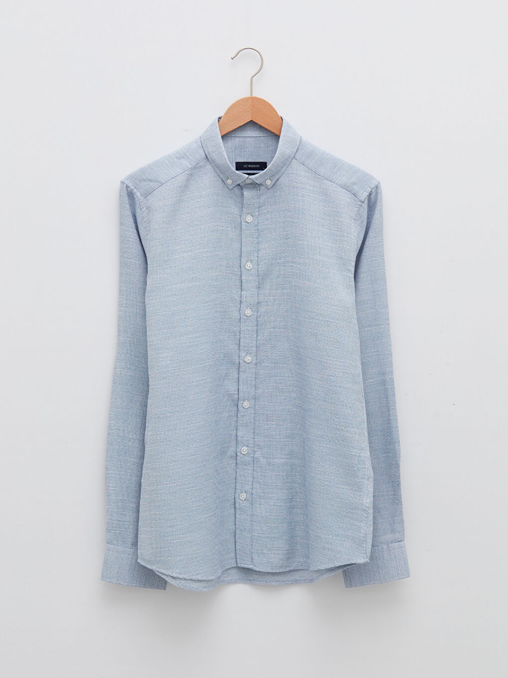Slim Fit Long Sleeve Men's Shirt-5