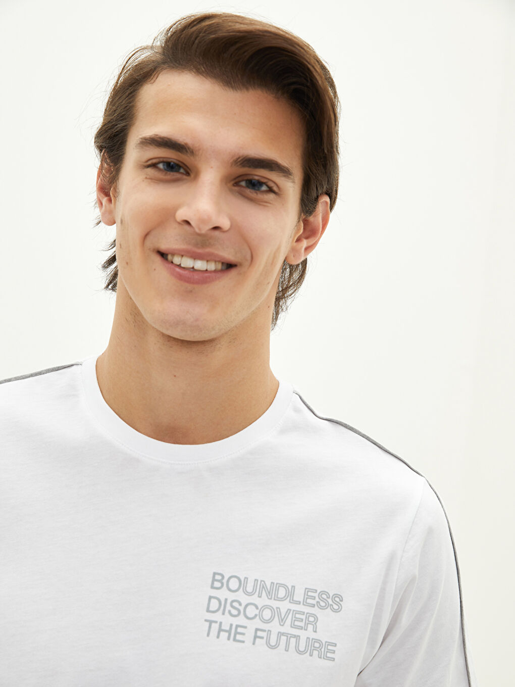 Crew Neck Short Sleeve Printed Combed Cotton Men's T-shirt