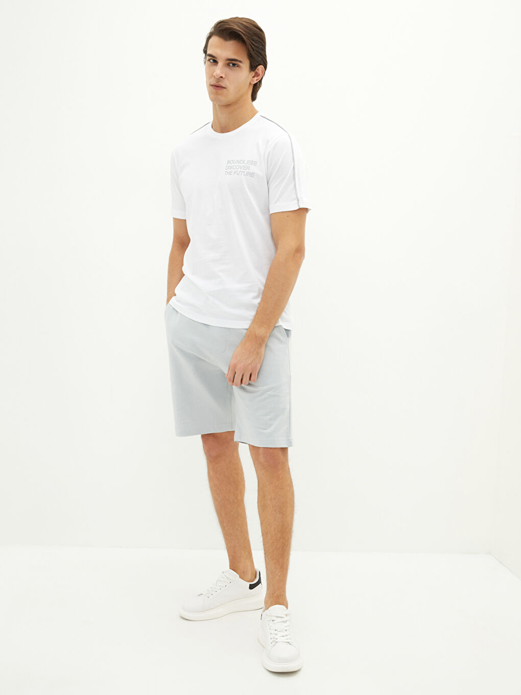 Crew Neck Short Sleeve Printed Combed Cotton Men's T-shirt-3