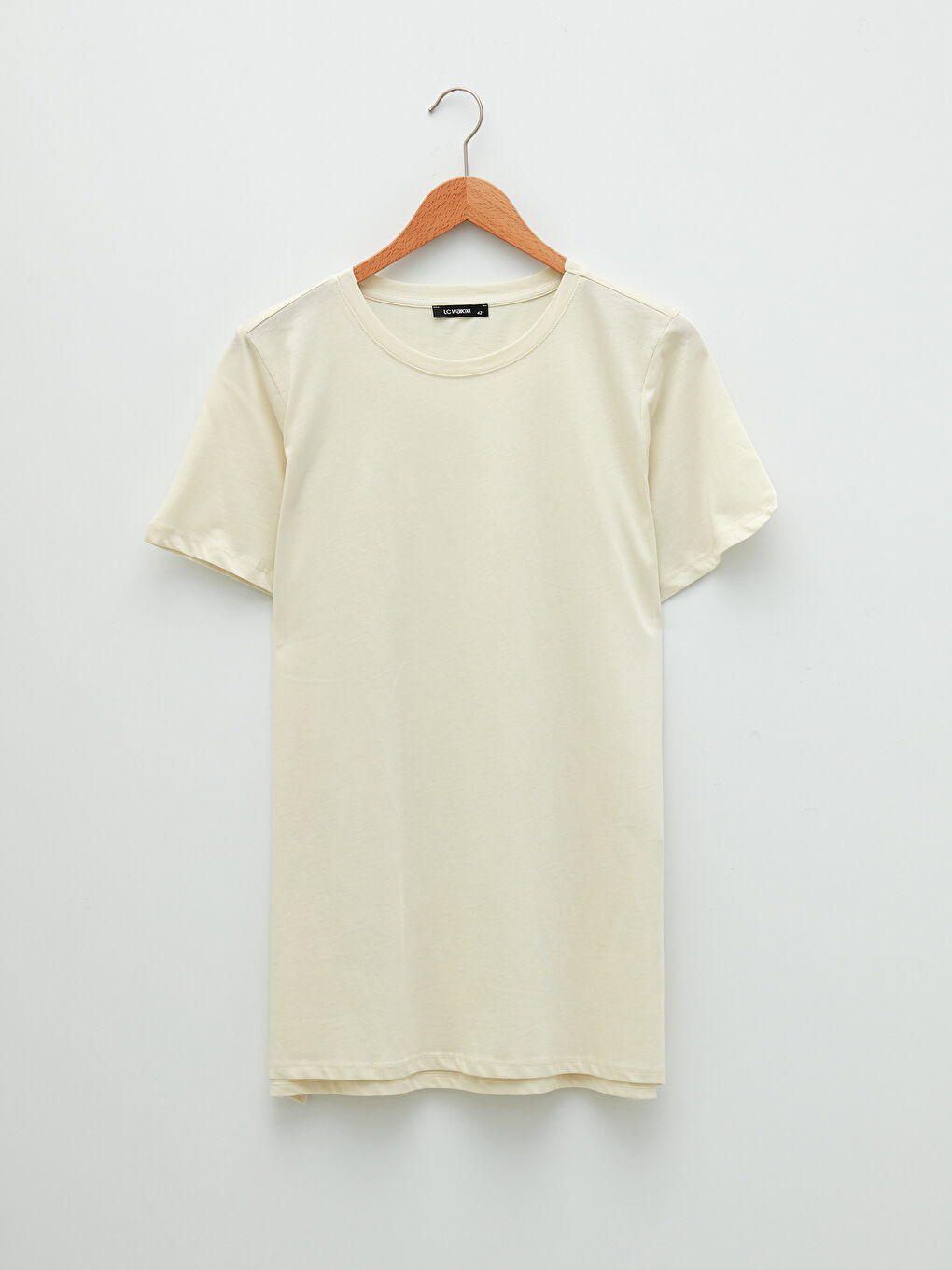 Plus Size Crew Neck Straight Short Sleeve Cotton Women's T-Shirt-5