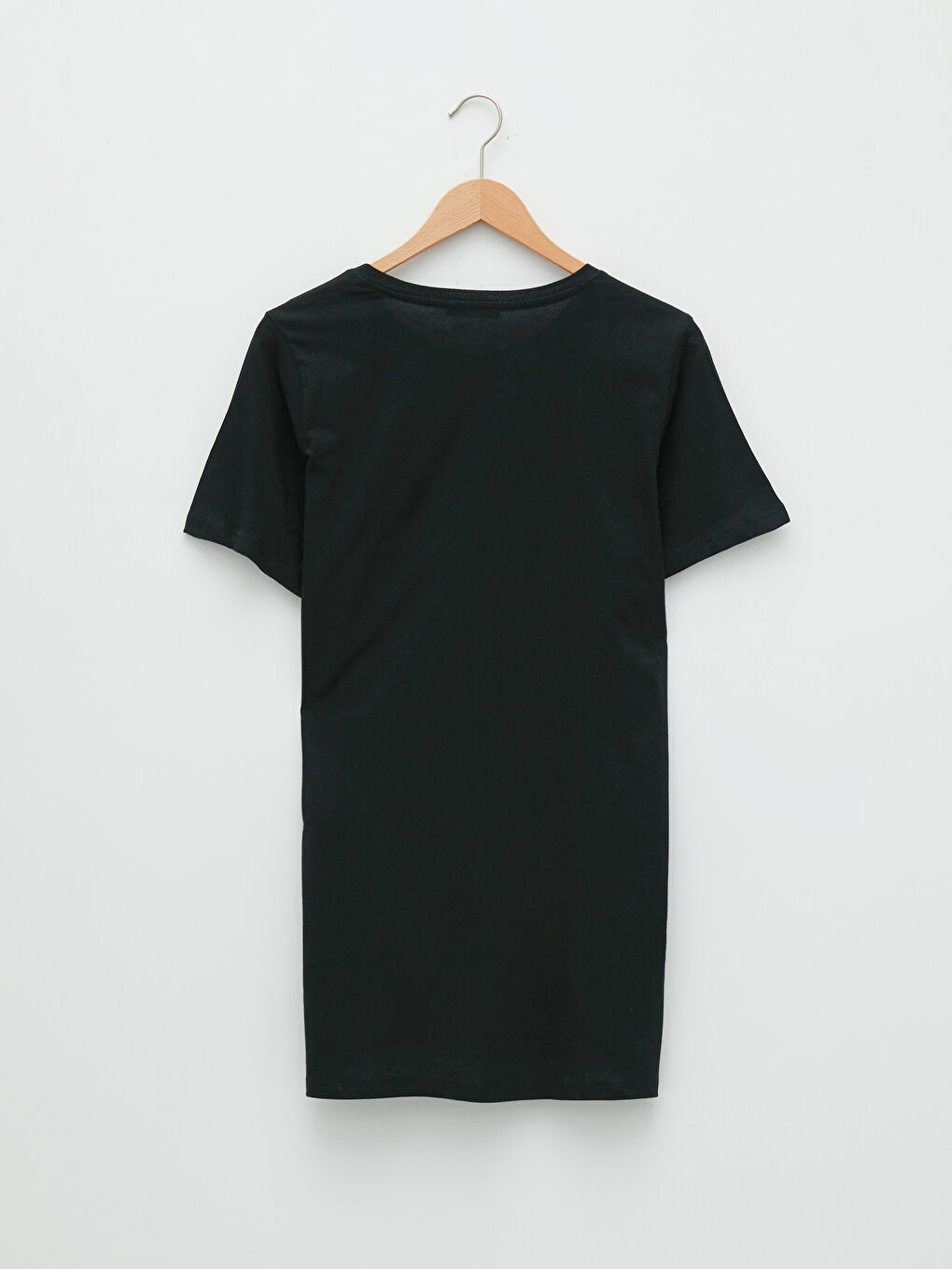 Тениска за жени с голям размер, кръгло деколте, права кройка, къс ръкав, памук-6