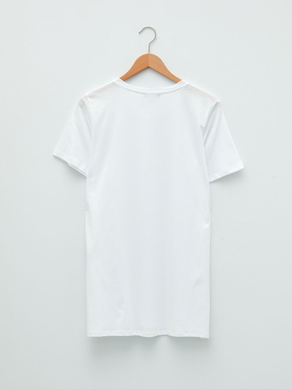 Tricou din Bumbac pentru Femei, Mărimi Mari, Guler Rotund, Croială Dreaptă, Mânecă Scurtă-6