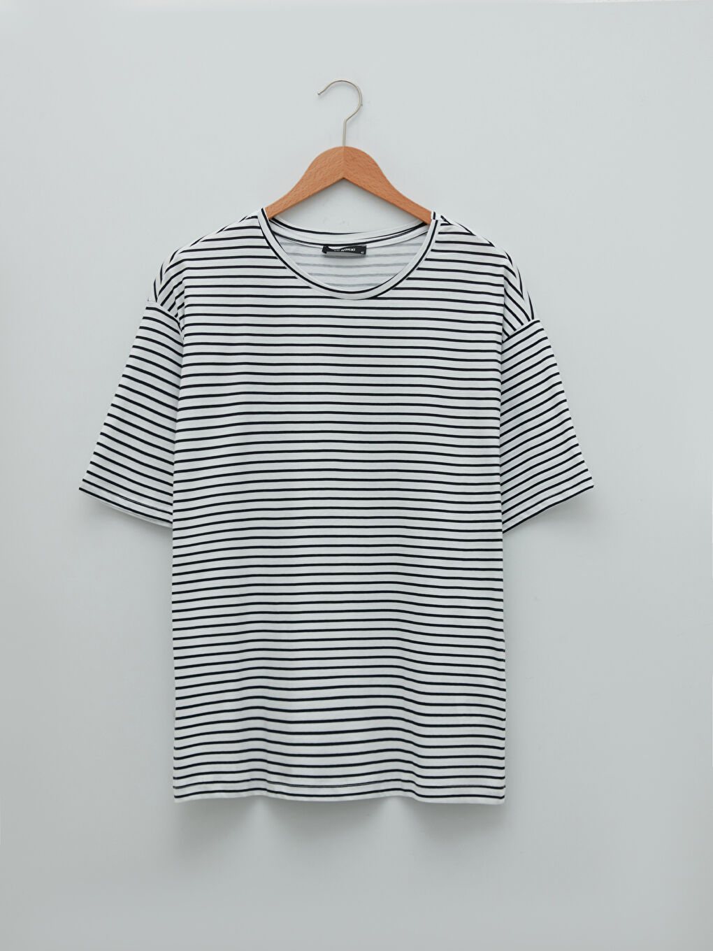 Women's Plus Size Striped Short Sleeve Cotton T-Shirt-4