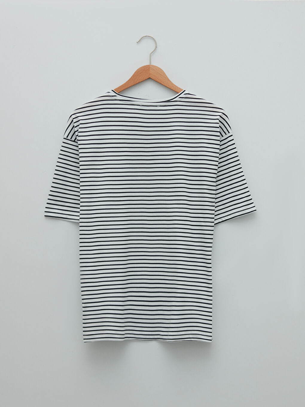 Women's Plus Size Striped Short Sleeve Cotton T-Shirt-5