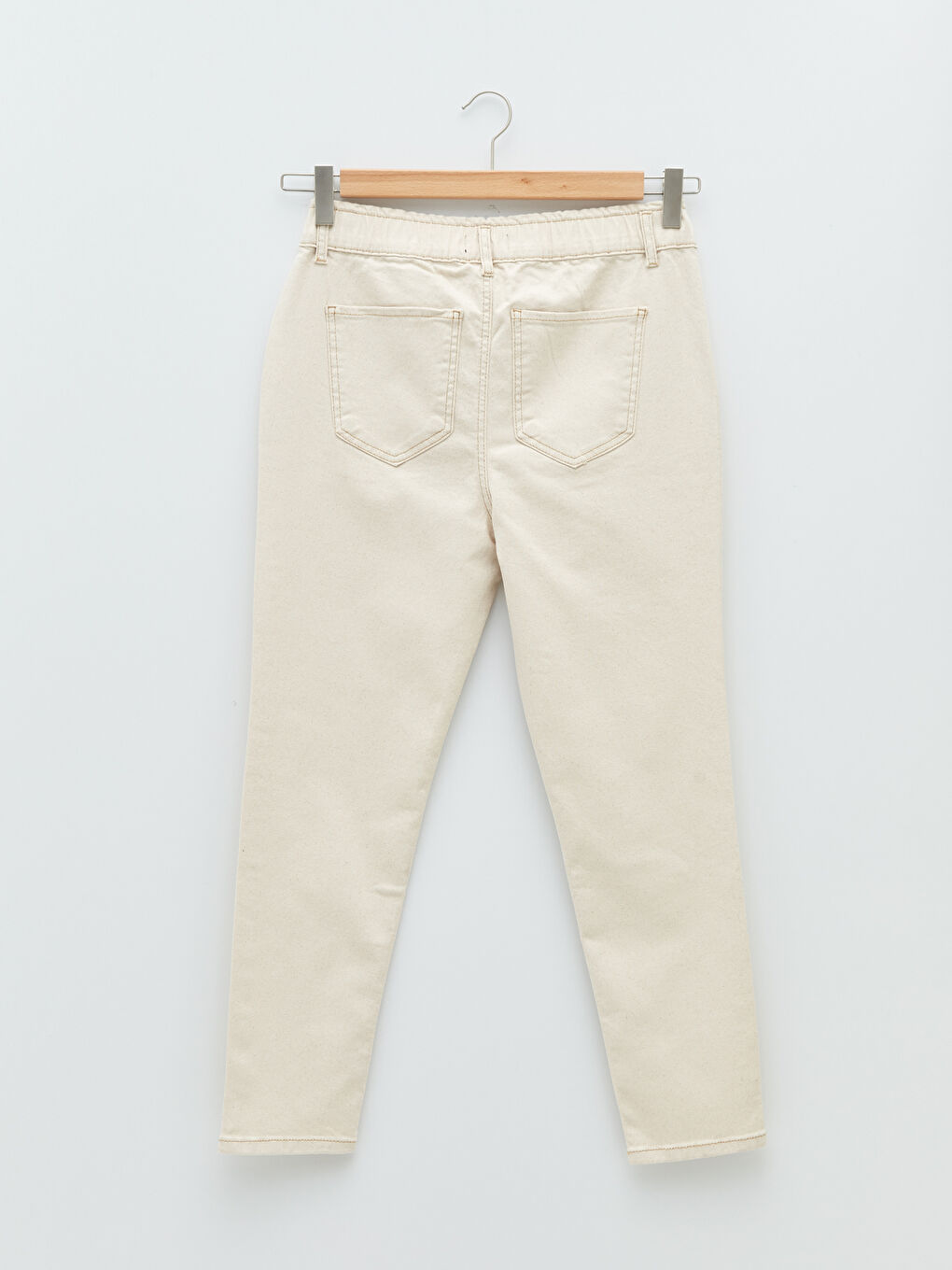 بنطلون جينز واسع مقاس كبير وسط عادي مريح للسيدات-7