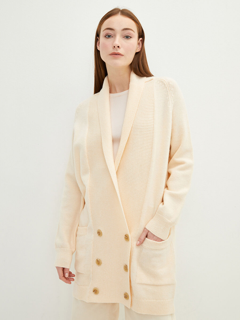 V Neck Women's Knitwear Cardigan-1