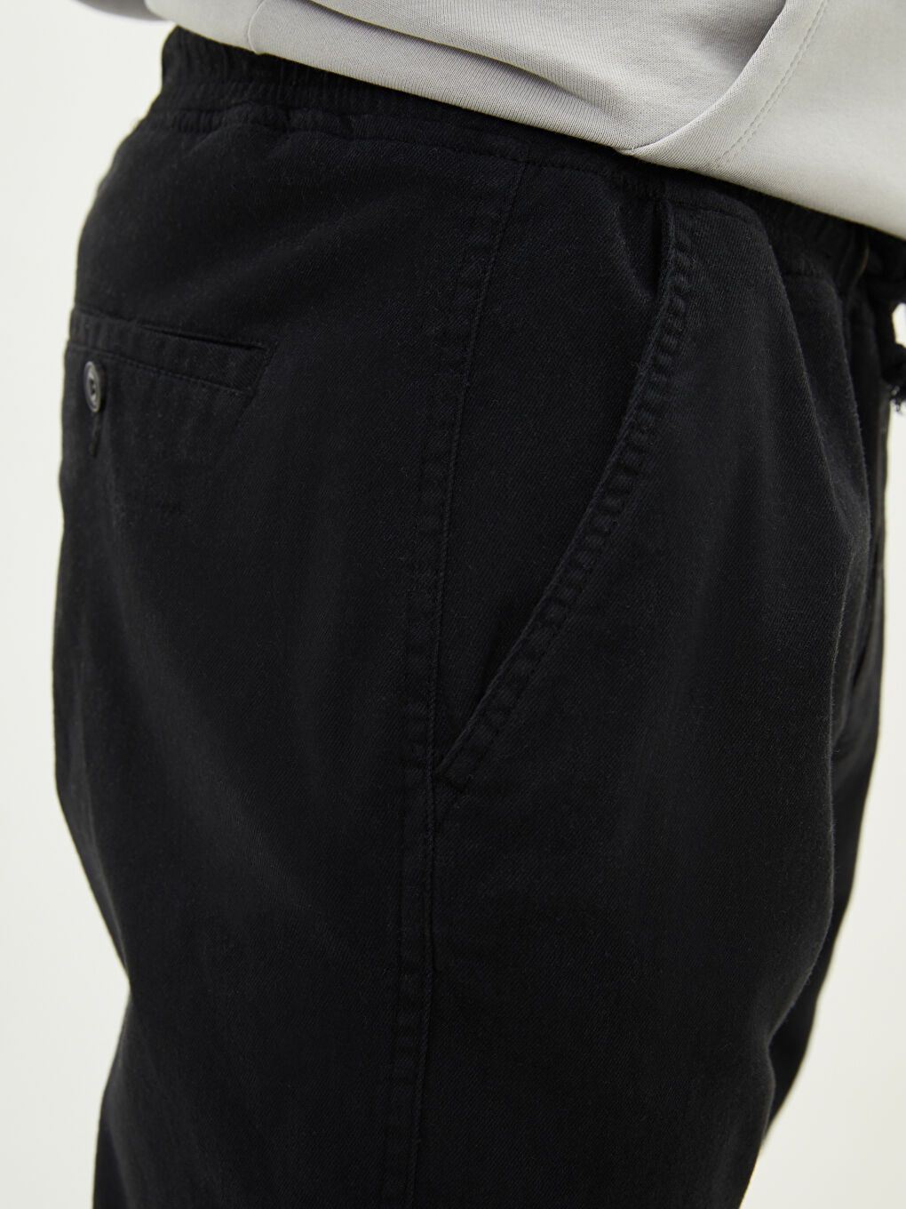 Slim Fit Twill Men's Jogger Trousers-4