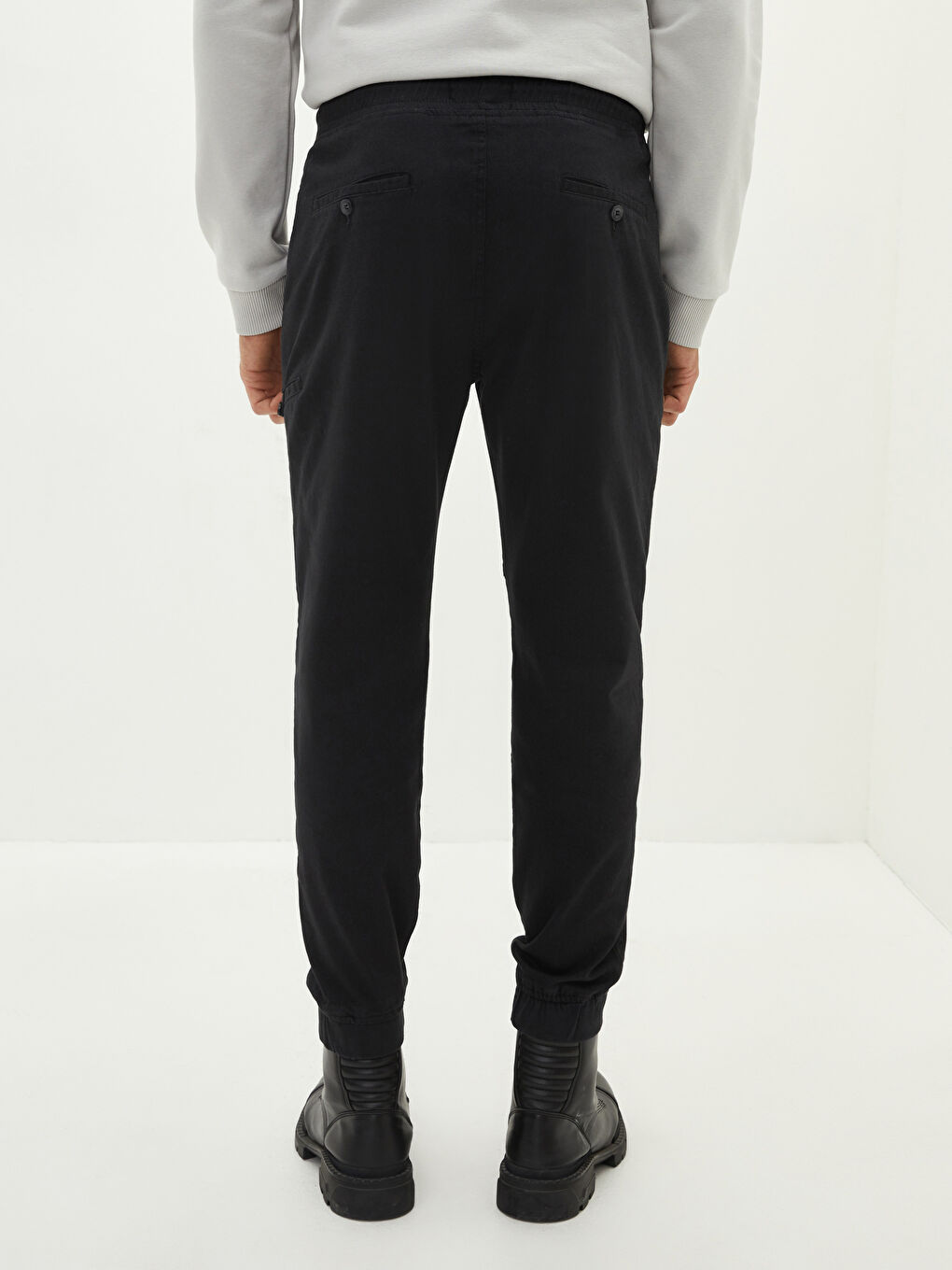 Slim Fit Twill Men's Jogger Trousers-6