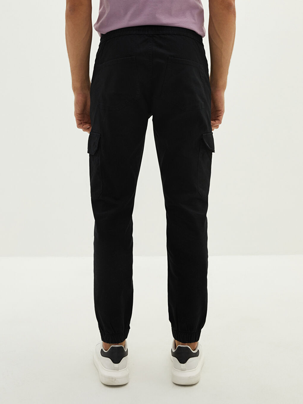 بنطلون كارغو تويل رفيع للرجال-4
