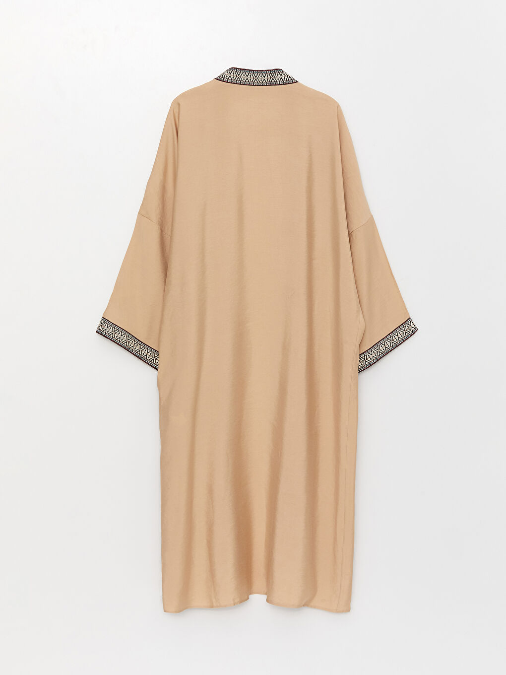 Shawl Collar Plain Long Sleeve Oversize Women's Kimono-6