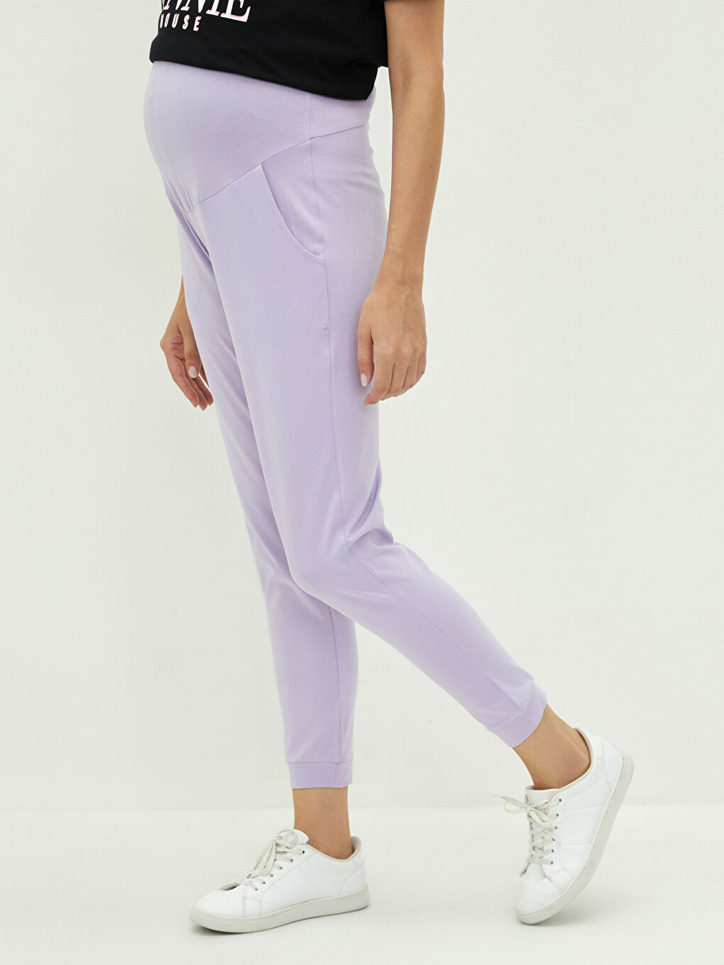 LCW Regular Pocket Detailed Maternity Sweatpants with Over-bump Waistband -W1I615Z8-G0W
