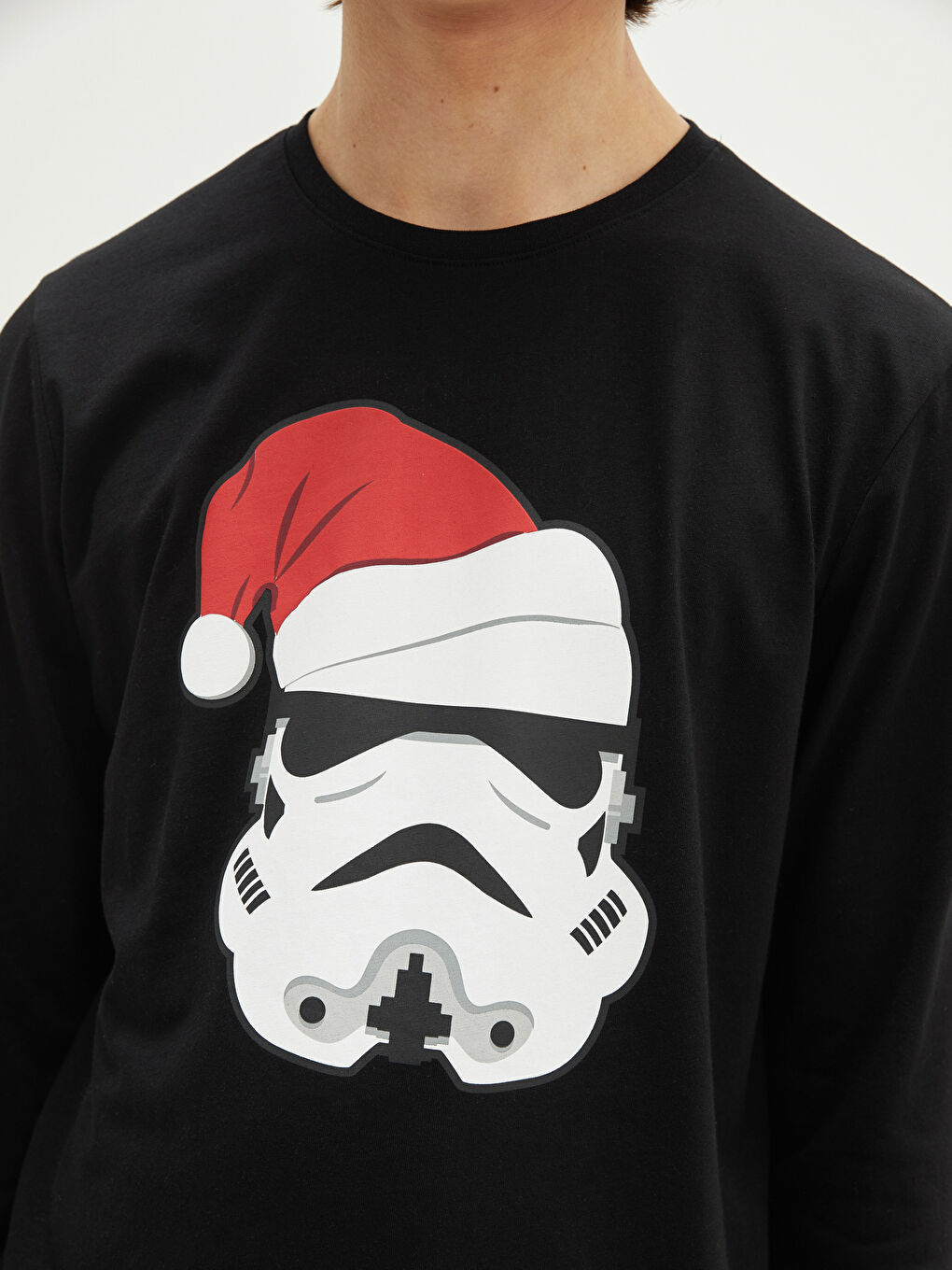 LC WAIKIKI Crew Neck Star Wars Printed Long Sleeve Men's Pajamas Set -W1I619Z8-RQN