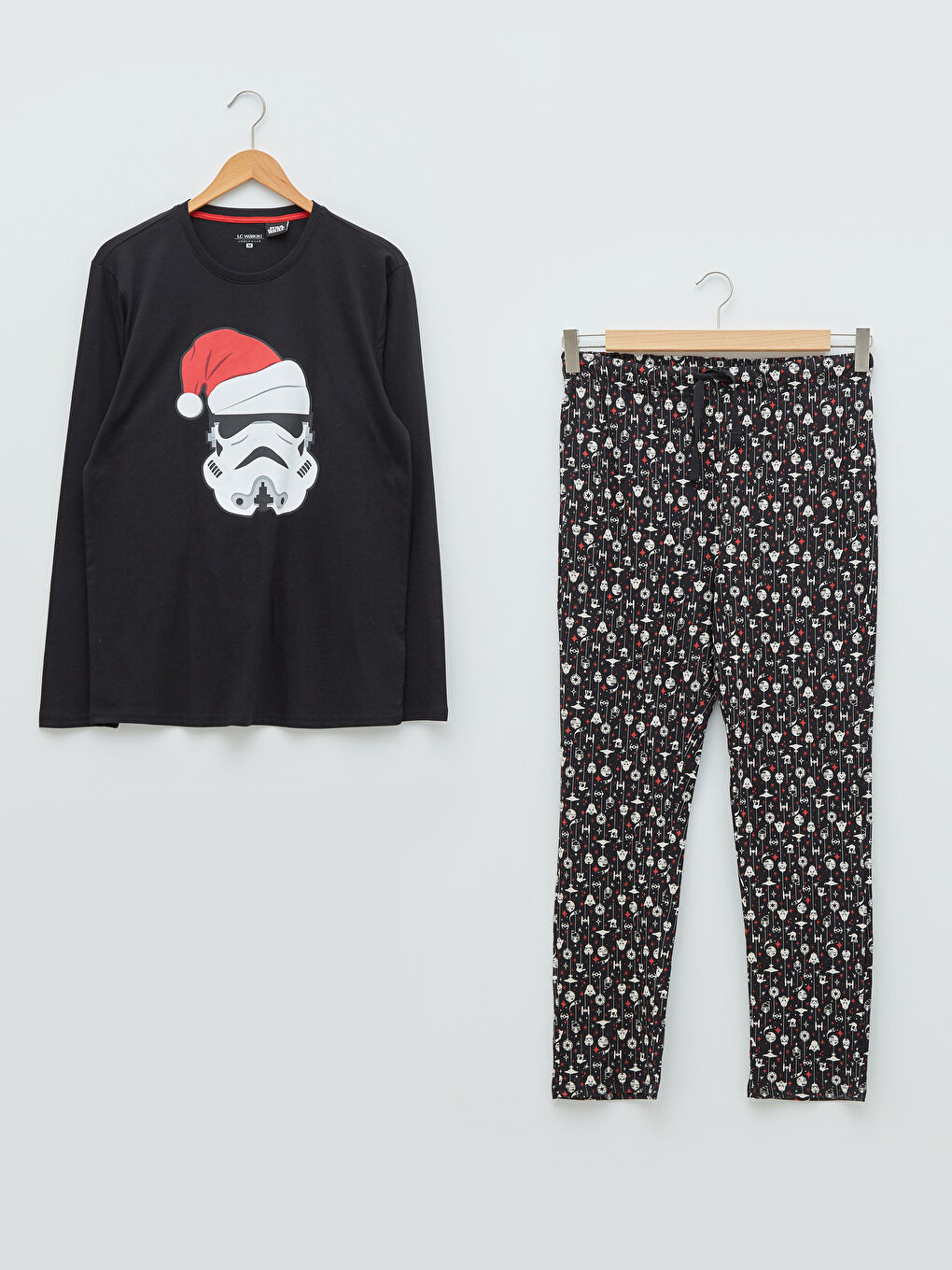 LC WAIKIKI Crew Neck Star Wars Printed Long Sleeve Men's Pajamas Set -W1I619Z8-RQN