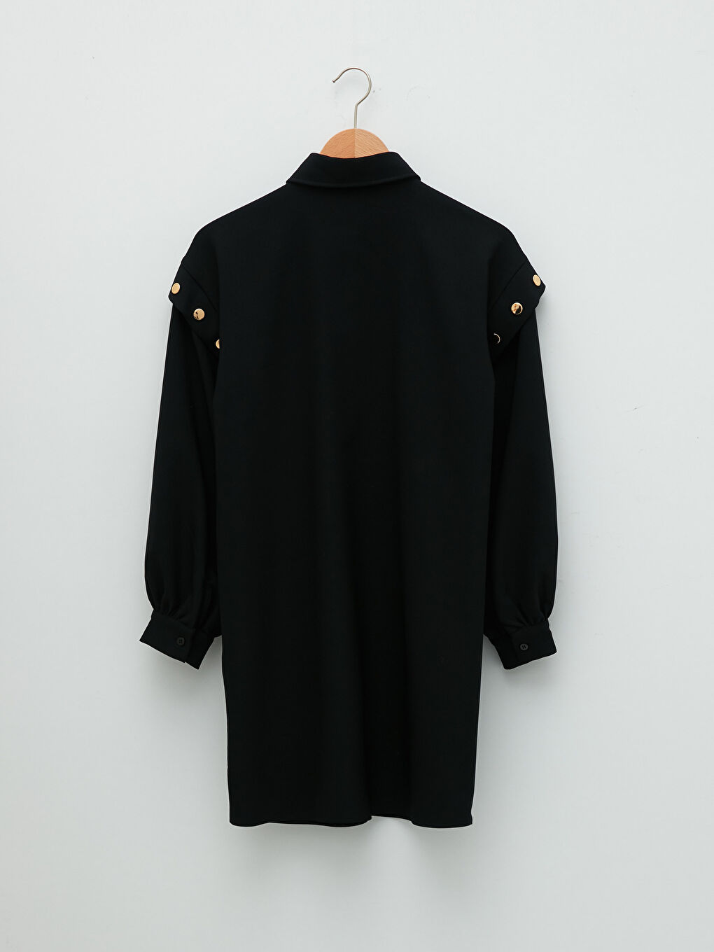 Tunique Chemise Unie à Manches Longues pour Femmes-6