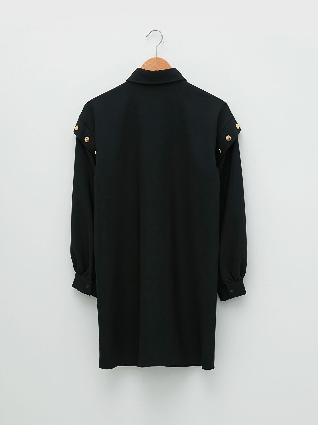 Tunique Chemise Unie à Manches Longues pour Femmes-8