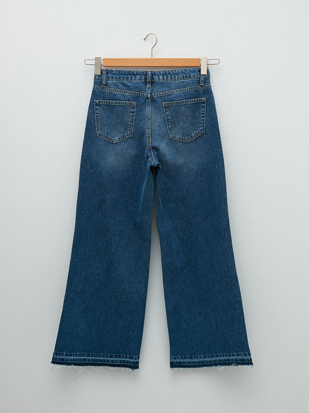 High Waist Standard Fit Wide Leg Rodeo Women's Jean Trousers-6