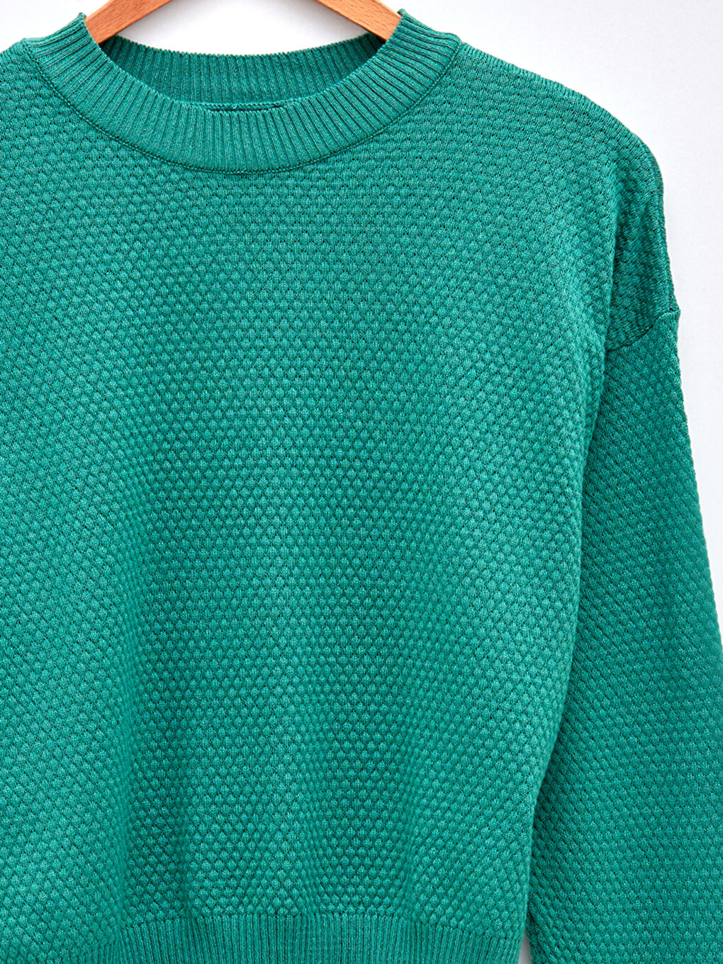 سترة تريكو سادة بياقة دائرية وأكمام طويلة للسيدات-7