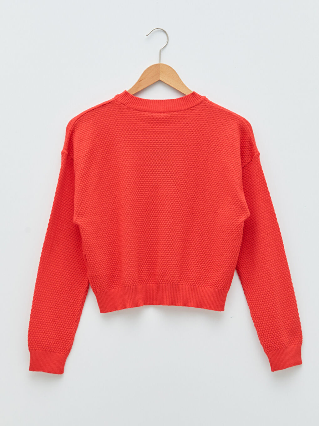 سترة تريكو سادة بياقة دائرية وأكمام طويلة للسيدات-10