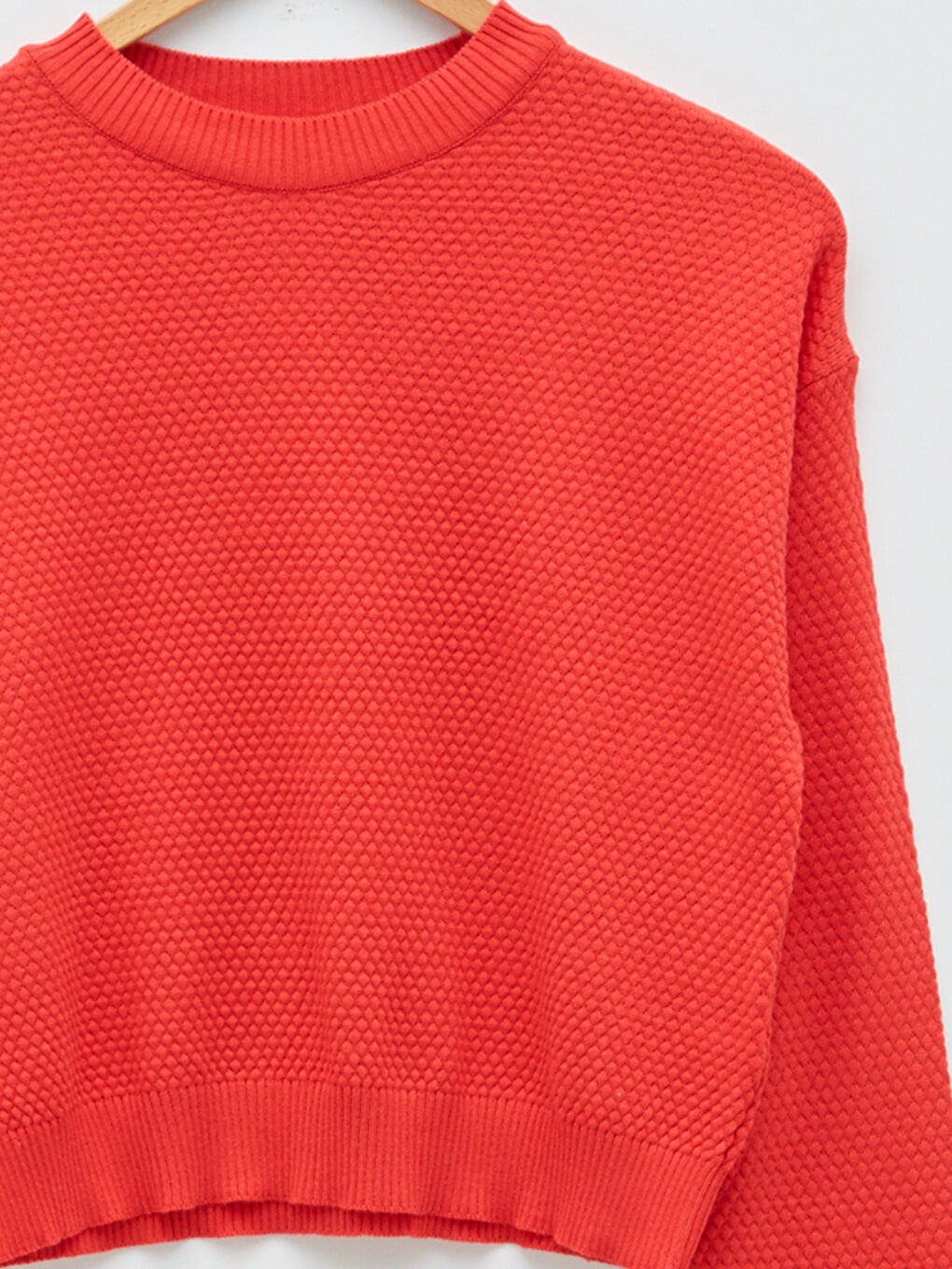 سترة تريكو سادة بياقة دائرية وأكمام طويلة للسيدات-11