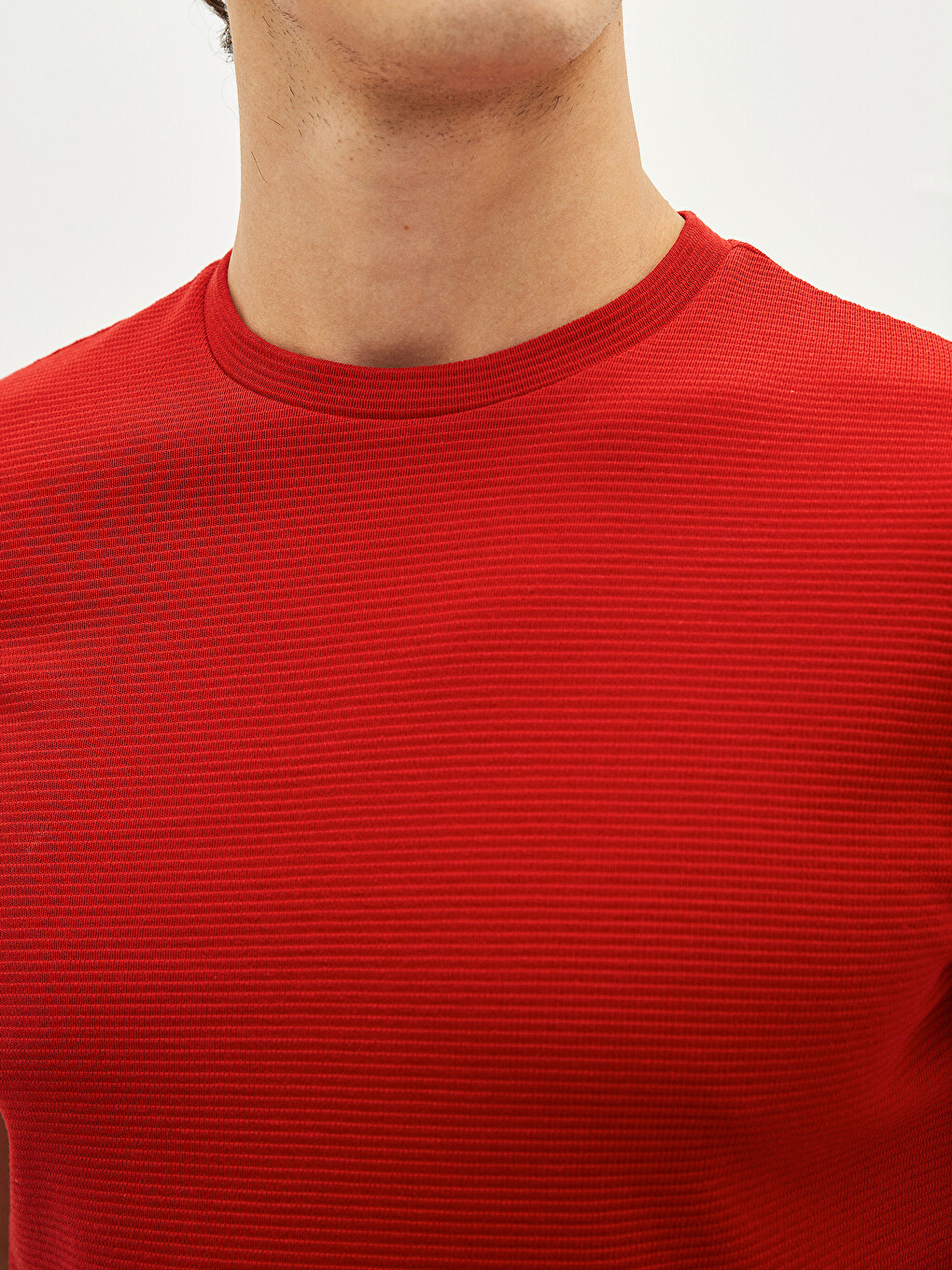 T-shirt E Thjeshtë Me Jakë Të Rrumbullakët Me Mëngë Të Shkurtra Për Burra-2