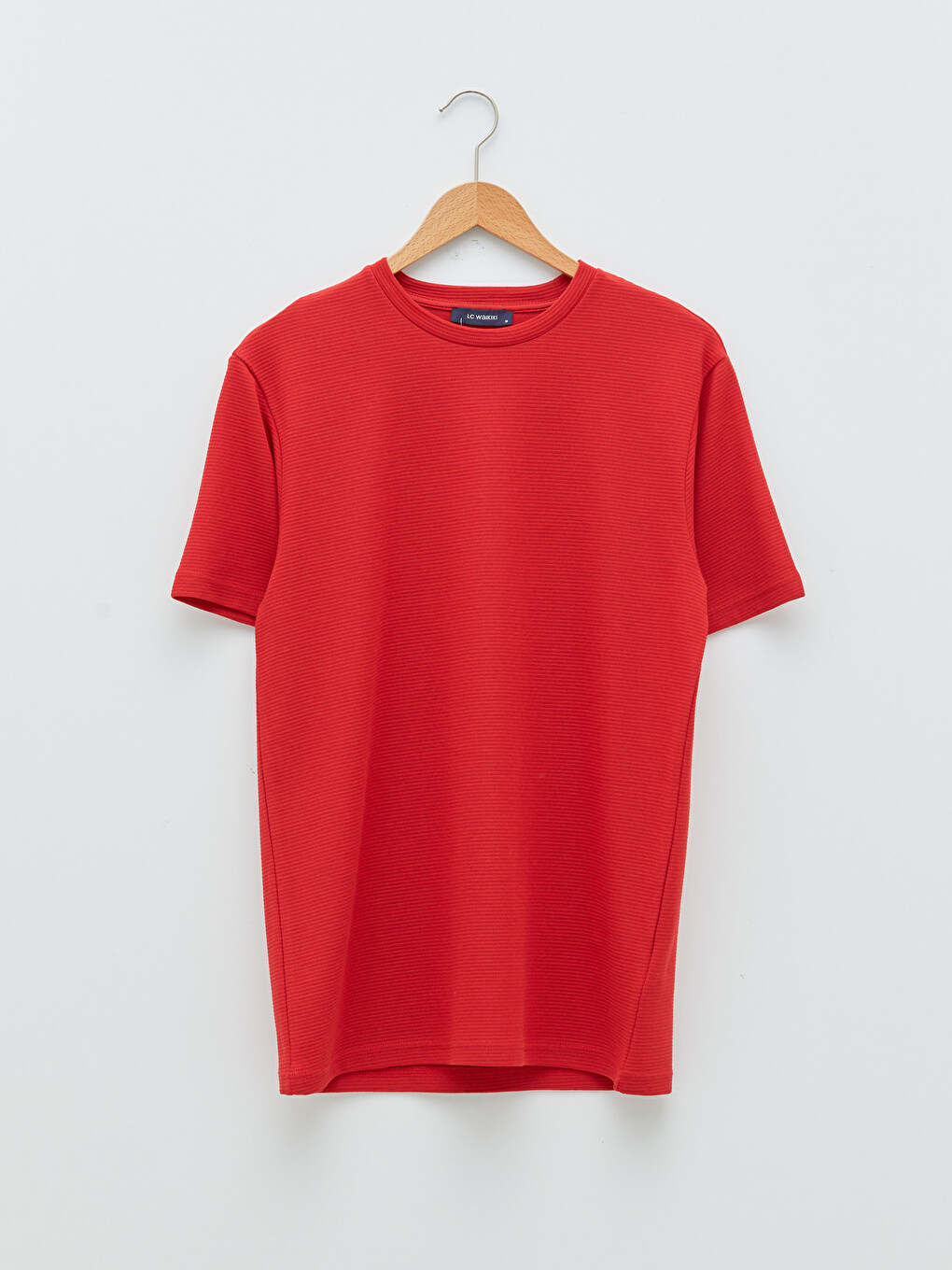 T-shirt E Thjeshtë Me Jakë Të Rrumbullakët Me Mëngë Të Shkurtra Për Burra-5
