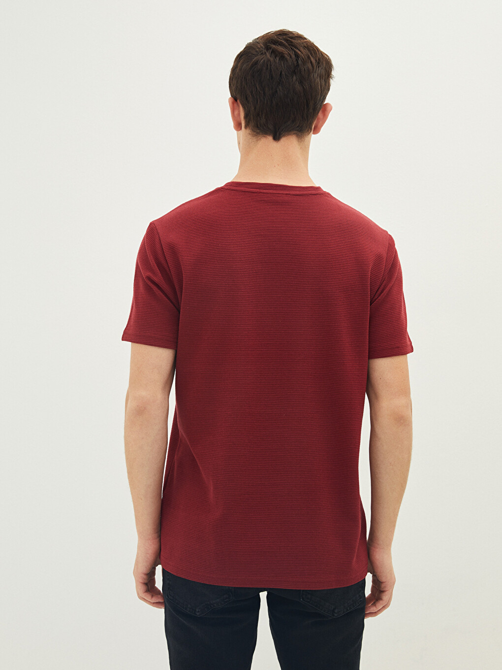 Crew Neck Short Sleeve Basic Men's T-shirt-4