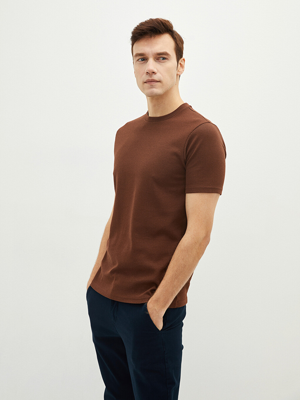 Crew Neck Short Sleeve Basic Men's T-shirt-1