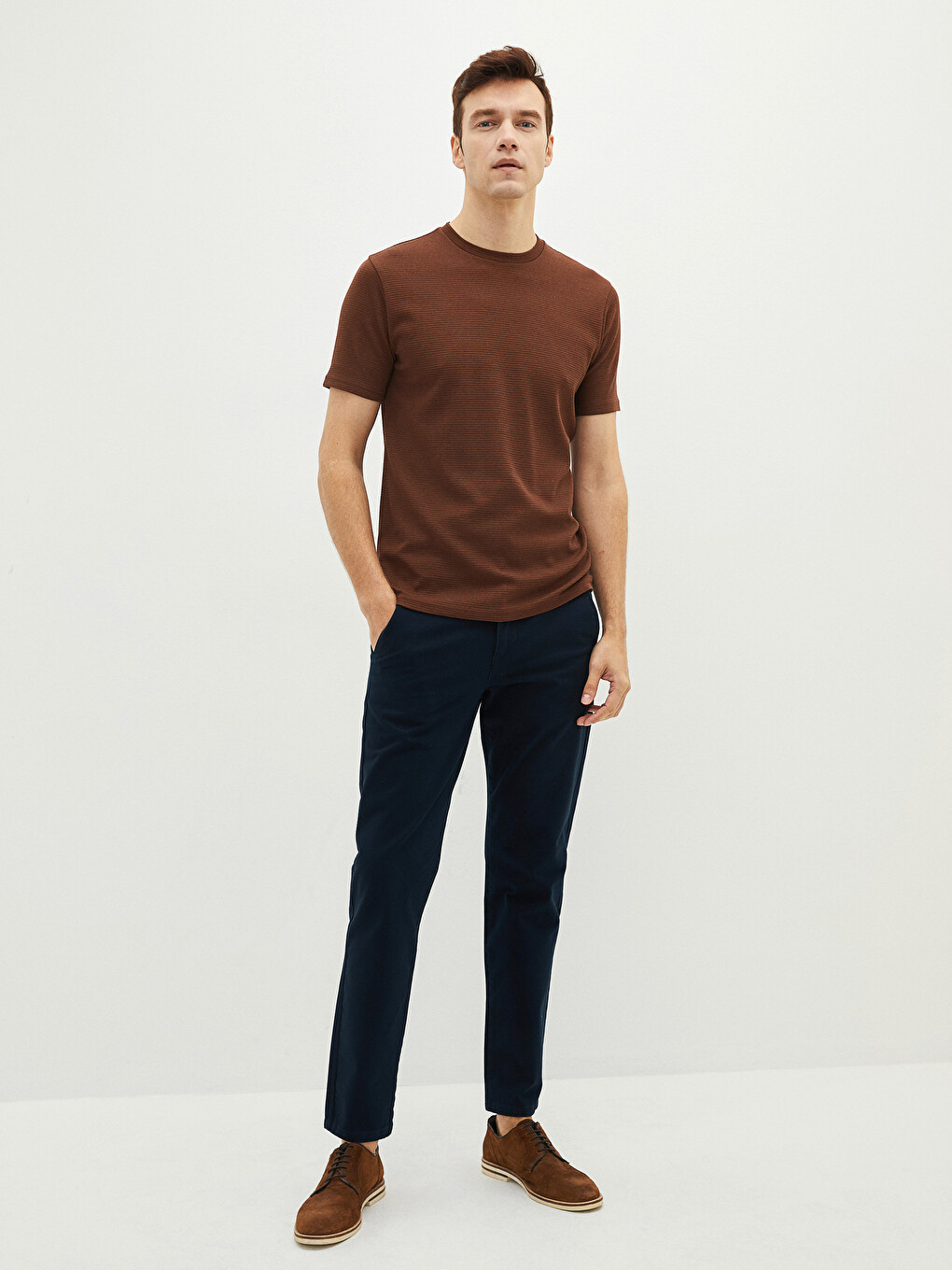 Crew Neck Short Sleeve Basic Men's T-shirt-3