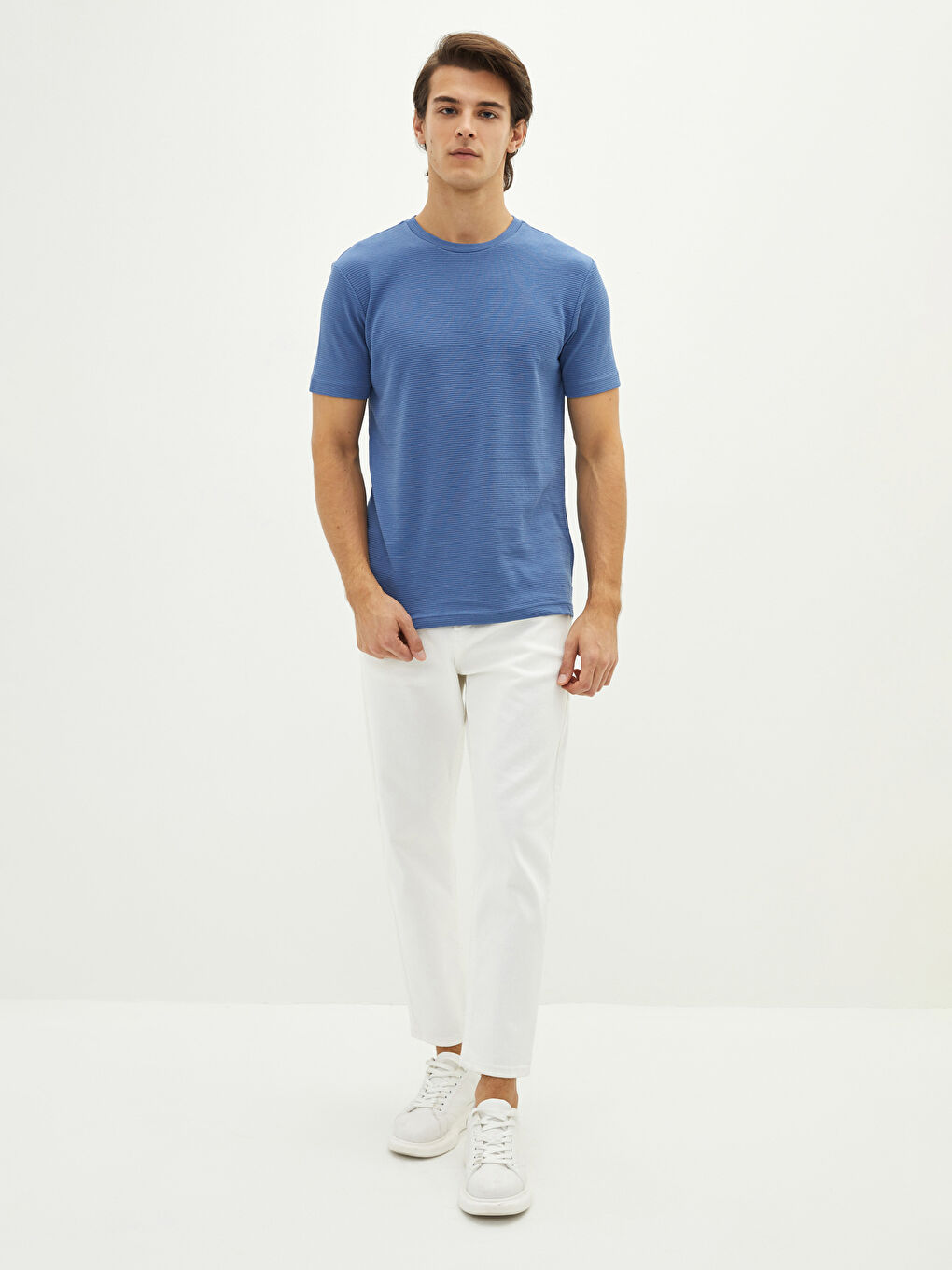 Mavi Bisiklet Yaka Kısa Kollu Basic Erkek Tişört-2