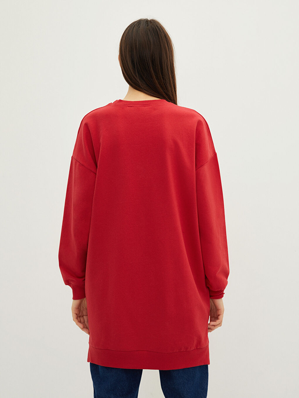 Rundhalsausschnitt Tom&Jerry Bedruckt Langarm Sweatshirt-Tunika für Damen-4