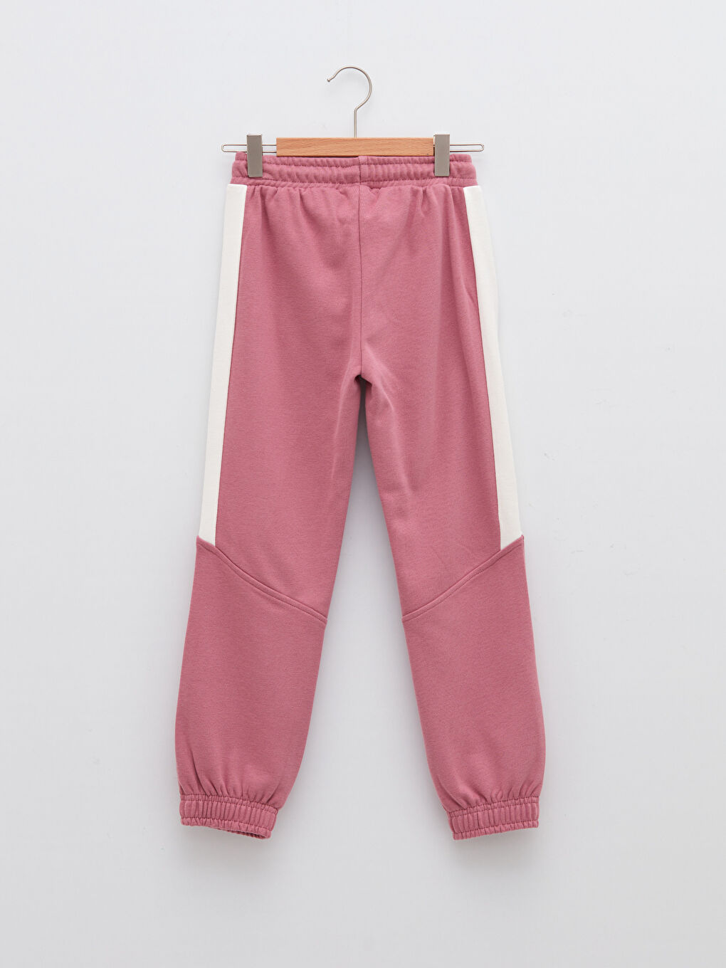 Pembe Beli Lastikli Baskılı Kız Çocuk Jogger Eşofman Altı-1