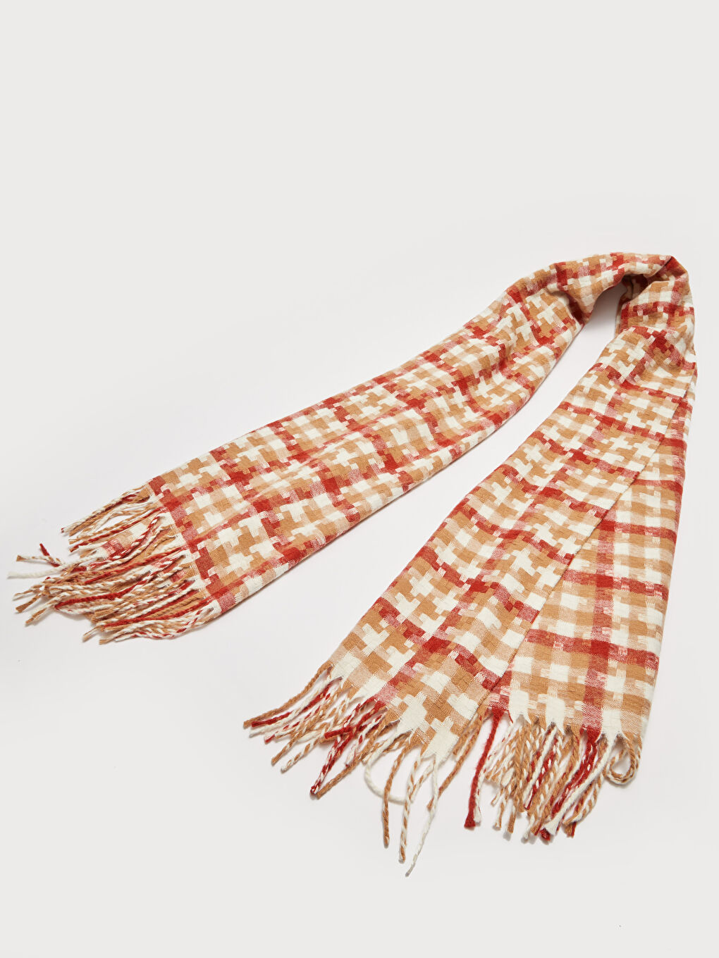 Patterned Tasseled Women's Scarf-2